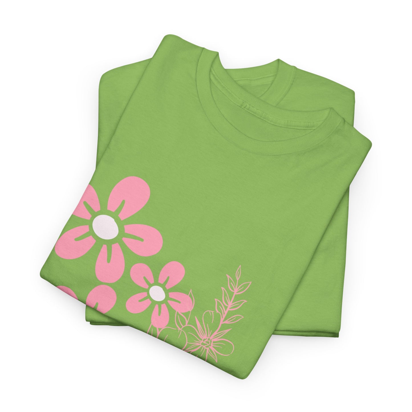 Women’s heavy Cotton Tee featuring flowers