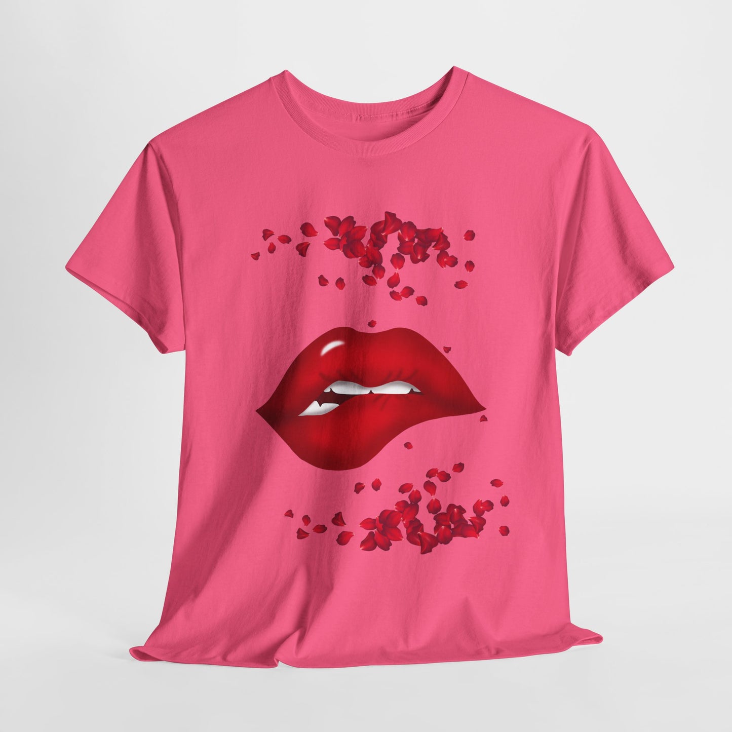 Rose and Lip Tee - Women's Trendy Fashion Outfit