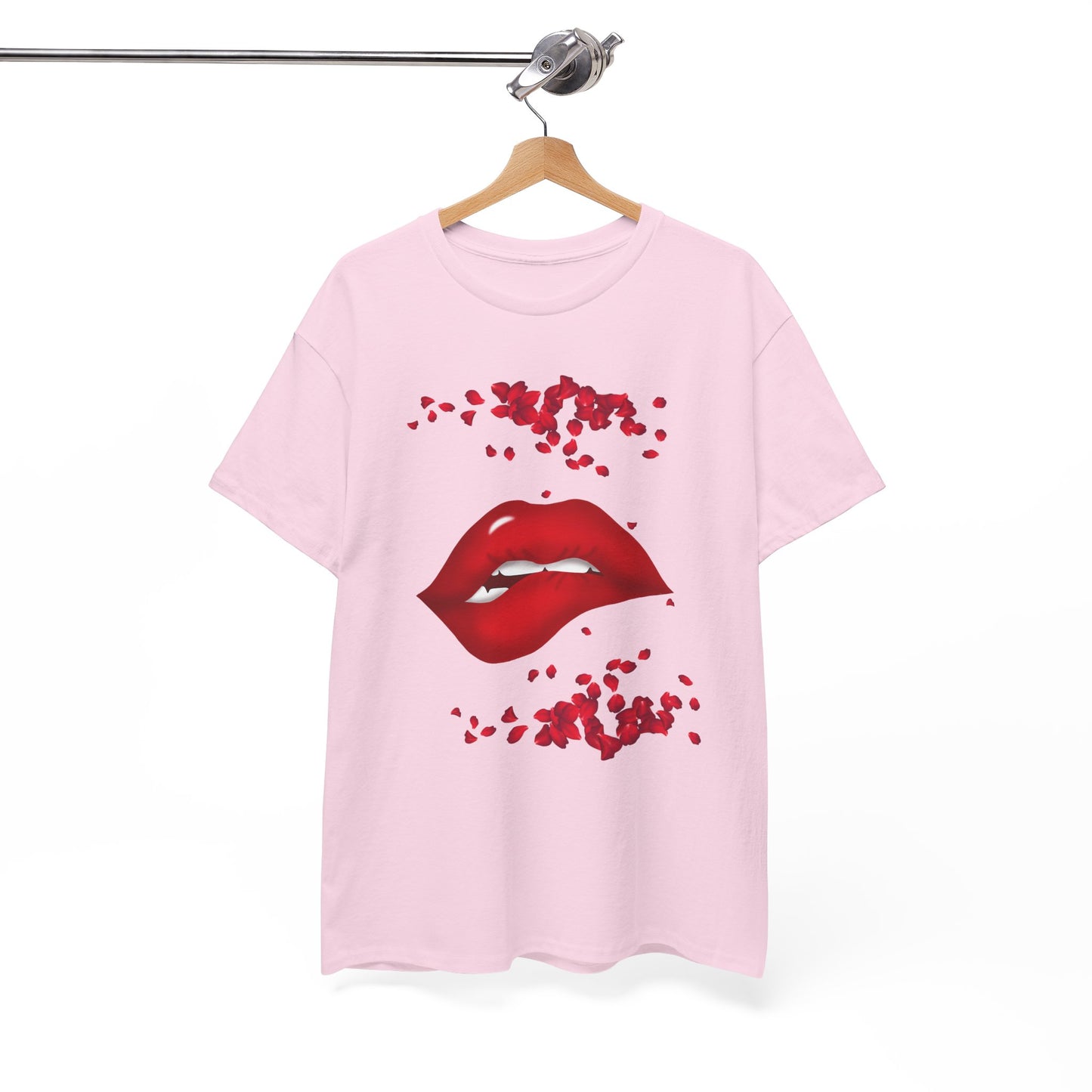 Rose and Lip Tee - Women's Trendy Fashion Outfit