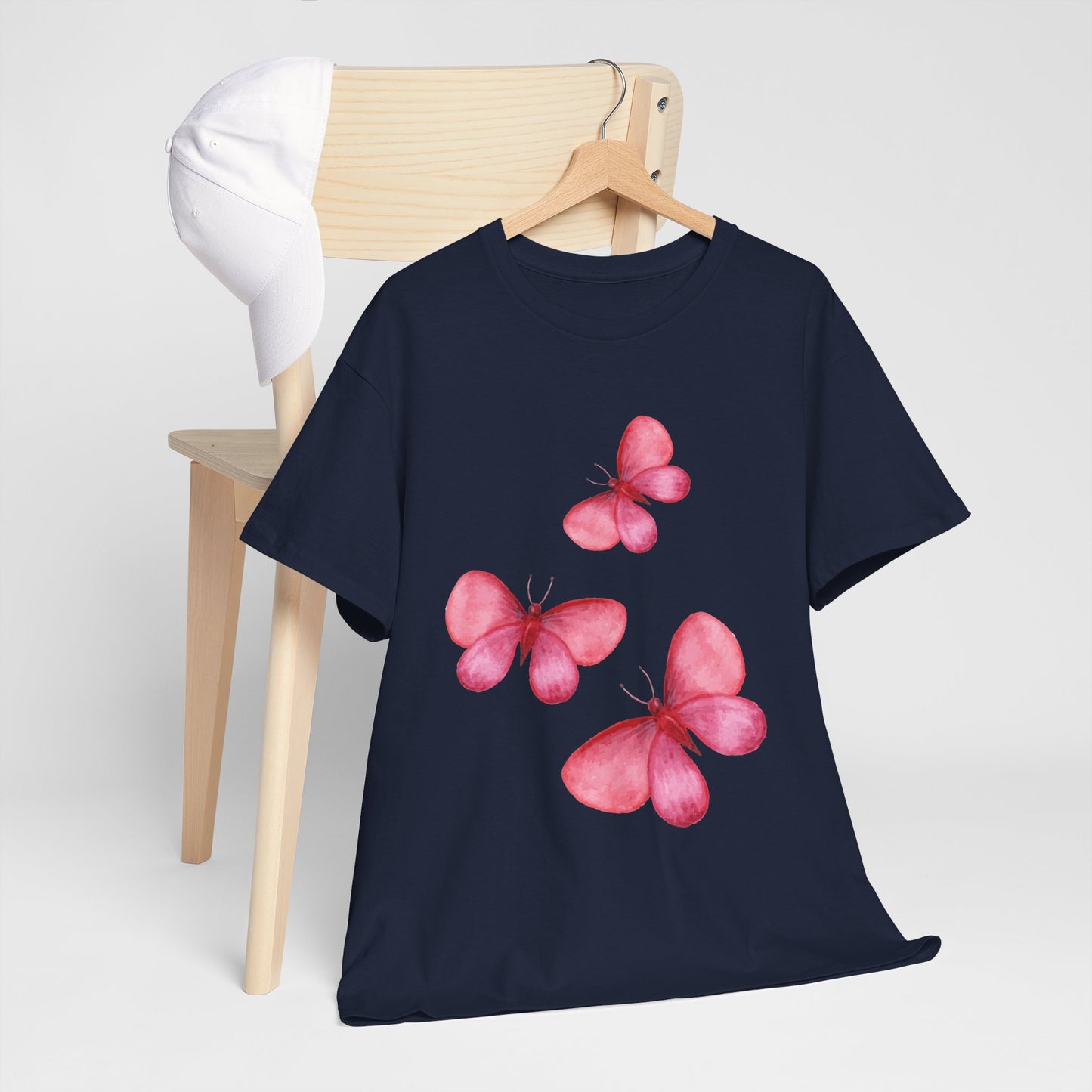 Women's Cotton Tee - Three Butterflies