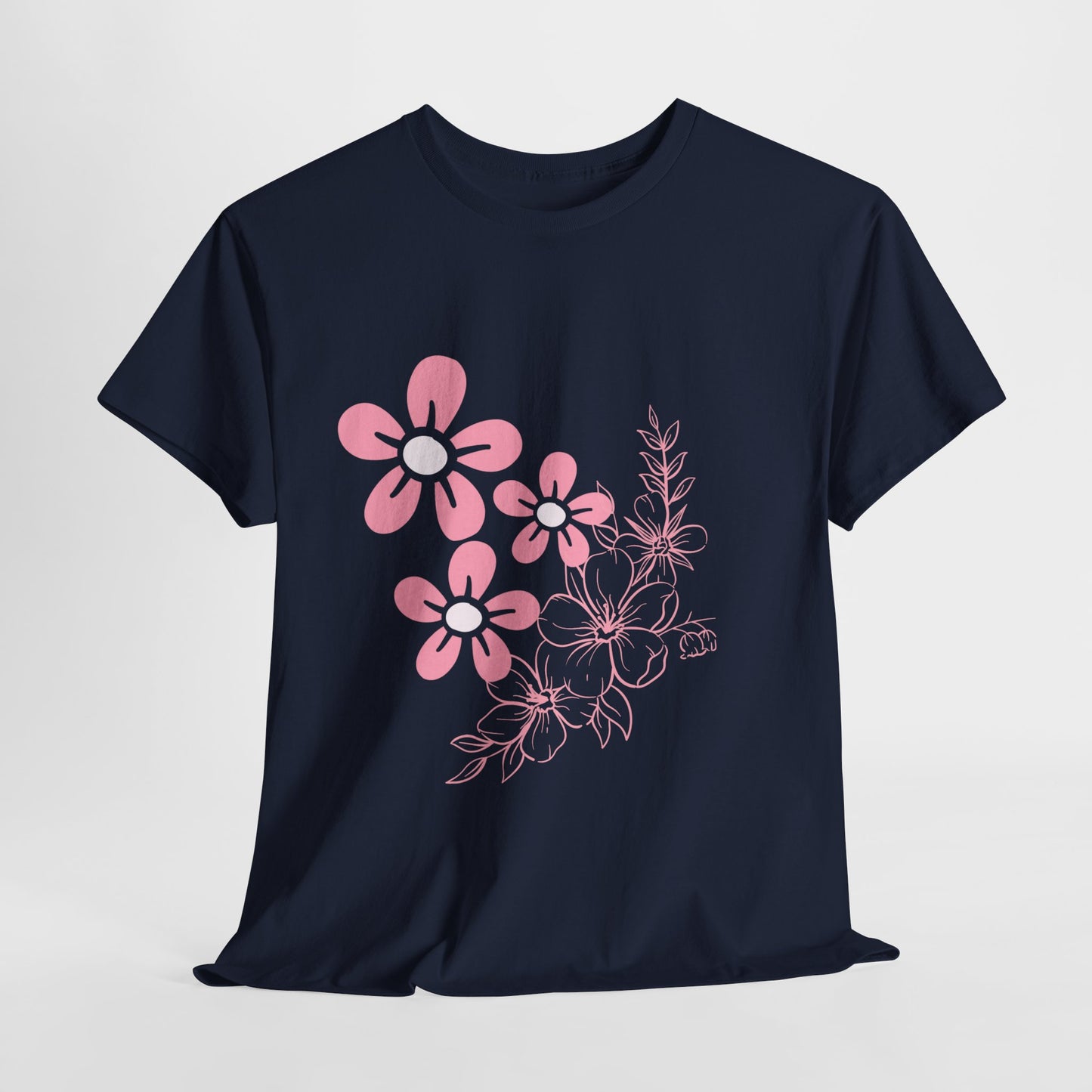 Women’s heavy Cotton Tee featuring flowers