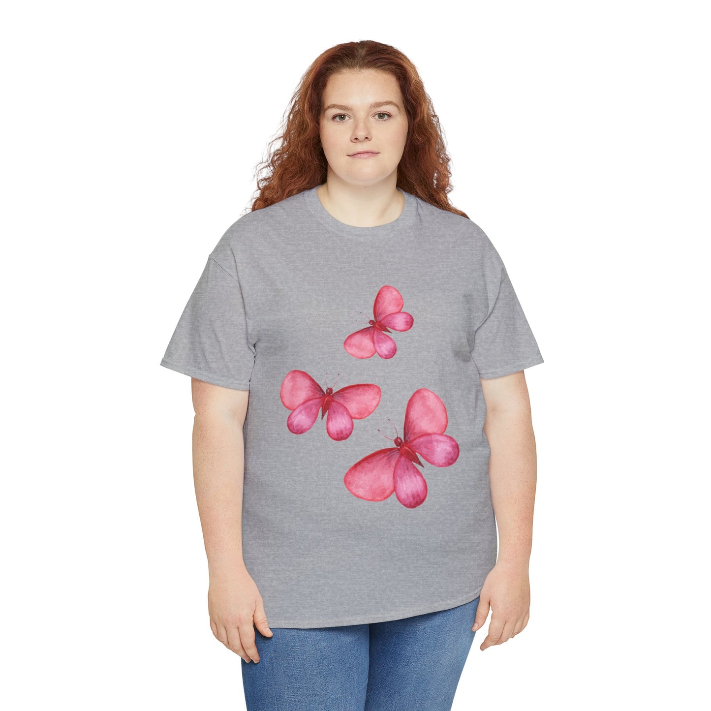 Women's Cotton Tee - Three Butterflies