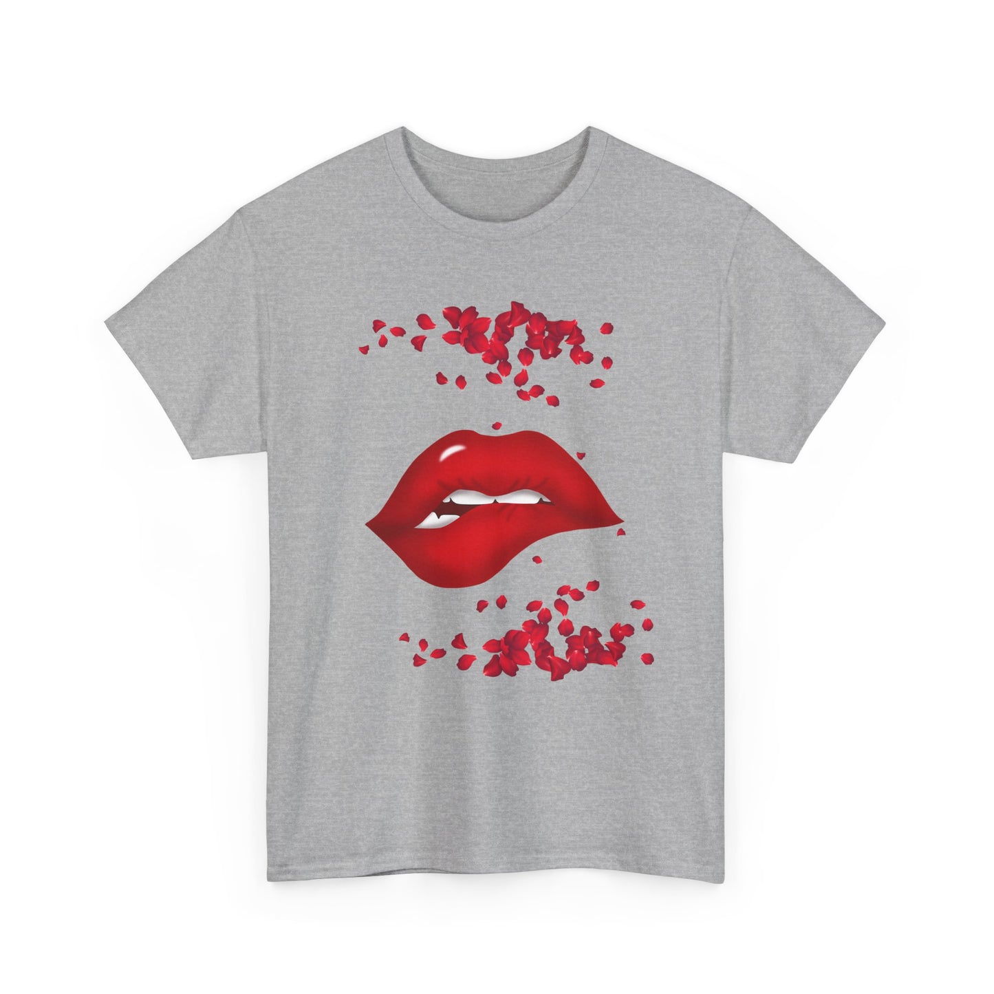 Rose and Lip Tee - Women's Trendy Fashion Outfit