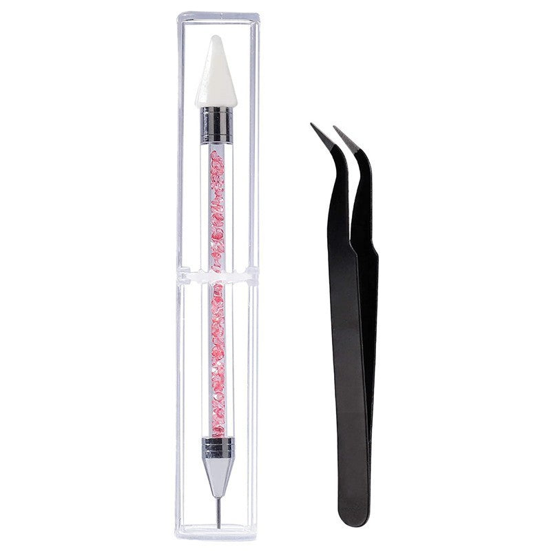 Manicure AB Diamond Acrylic Double-headed Diamond Pen Tweezer Set