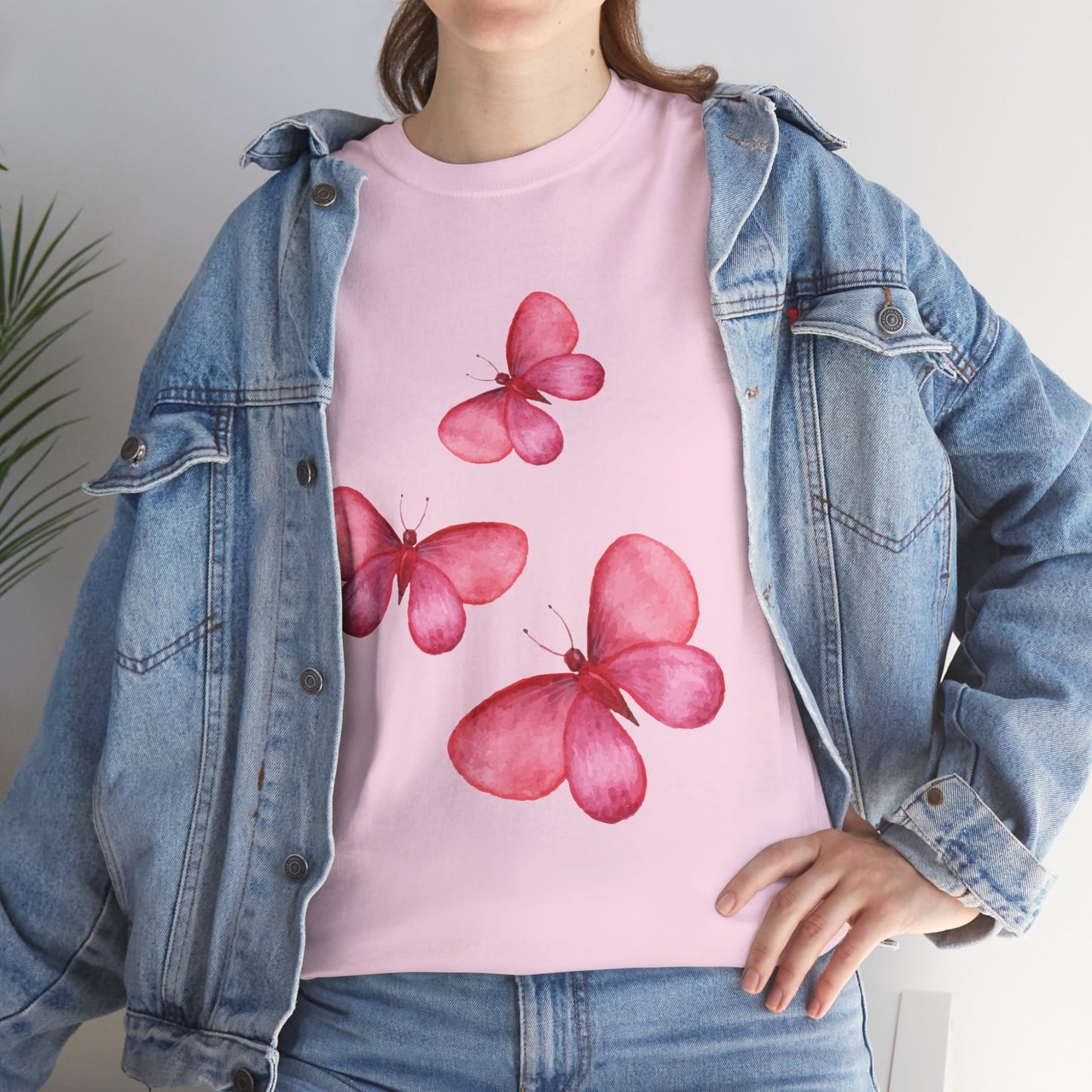 Women's Cotton Tee - Three Butterflies