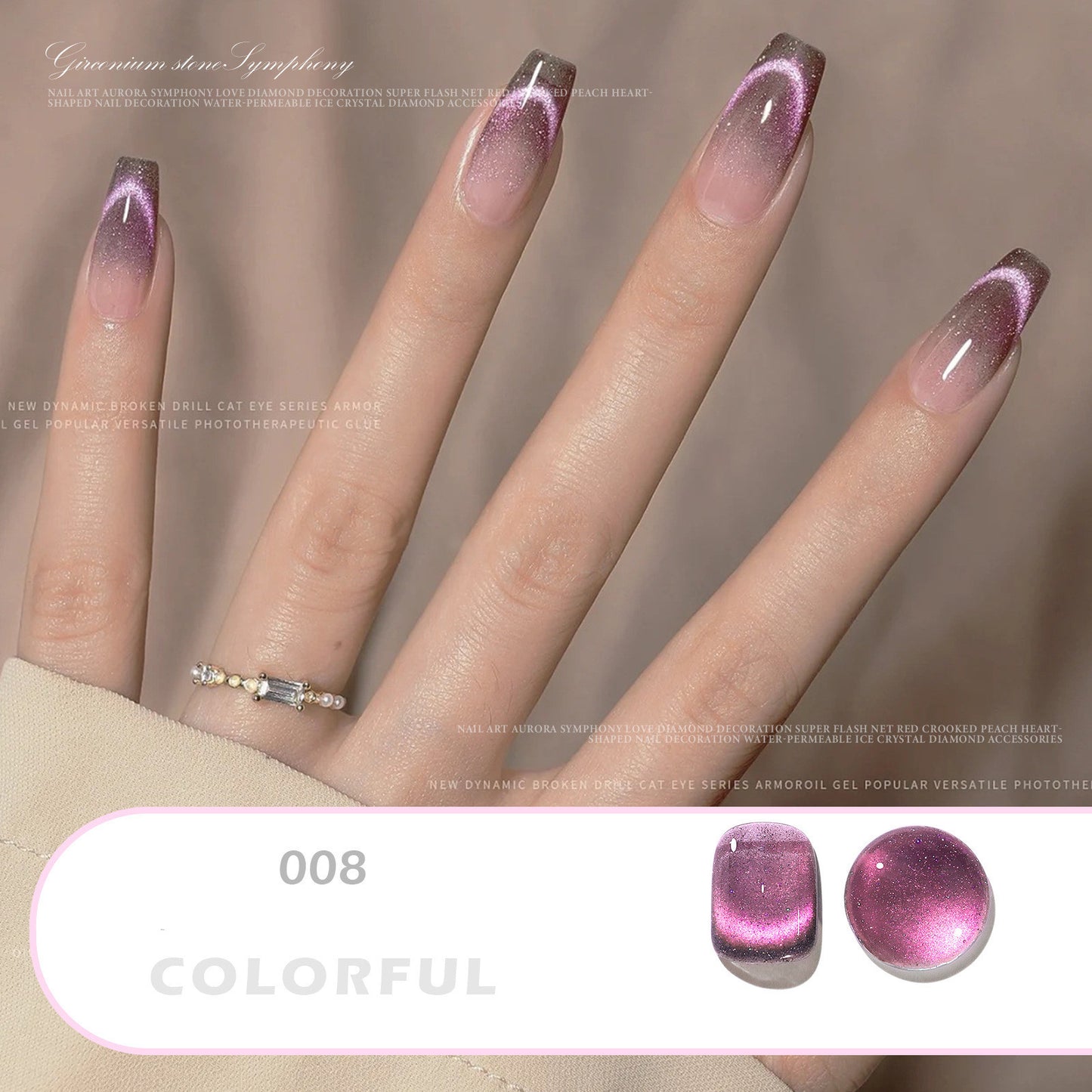 Dream Dynamic Crystal Cat Eye Whitening Phototherapy Nail Enamel