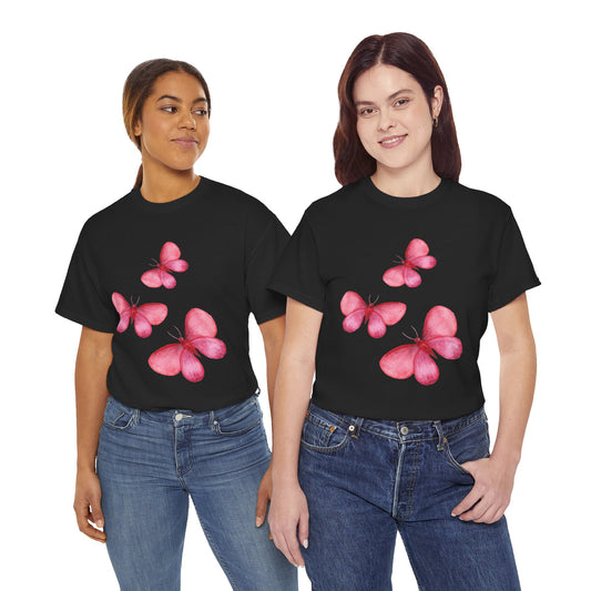 Women's Cotton Tee - Three Butterflies